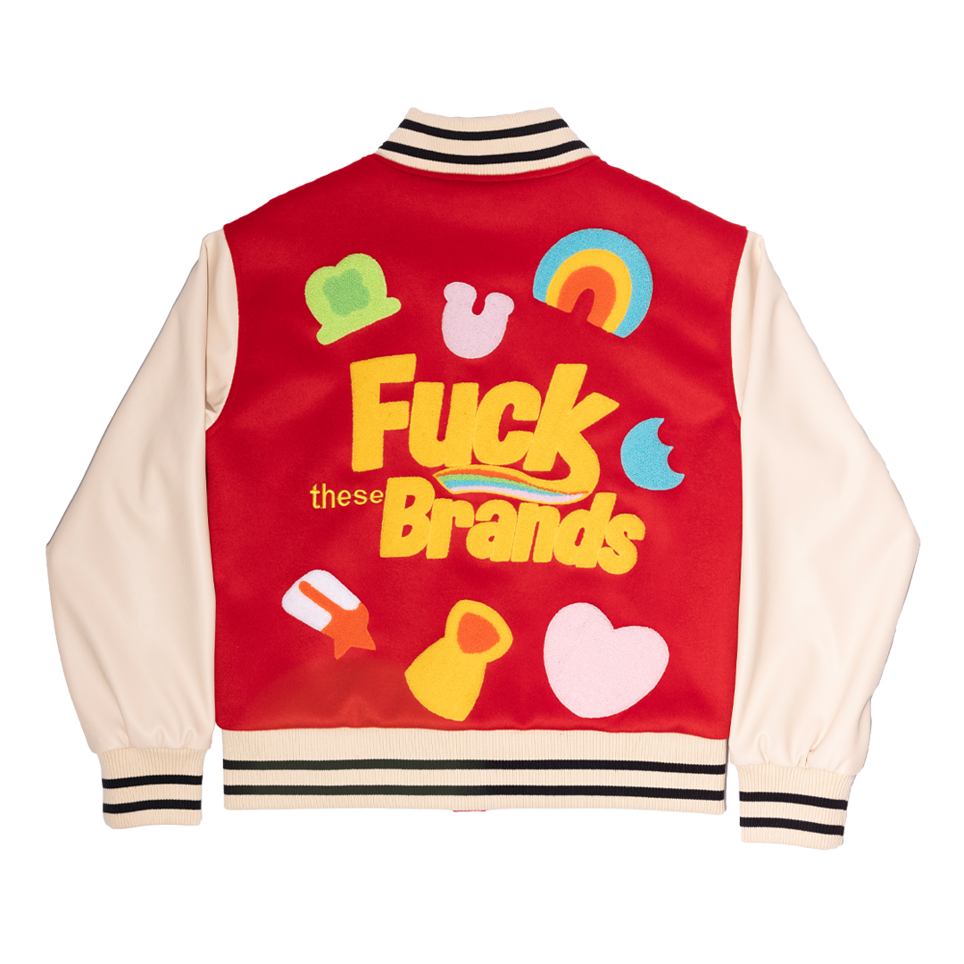 VARSITY JACKET WITH MARSHMALLOWS