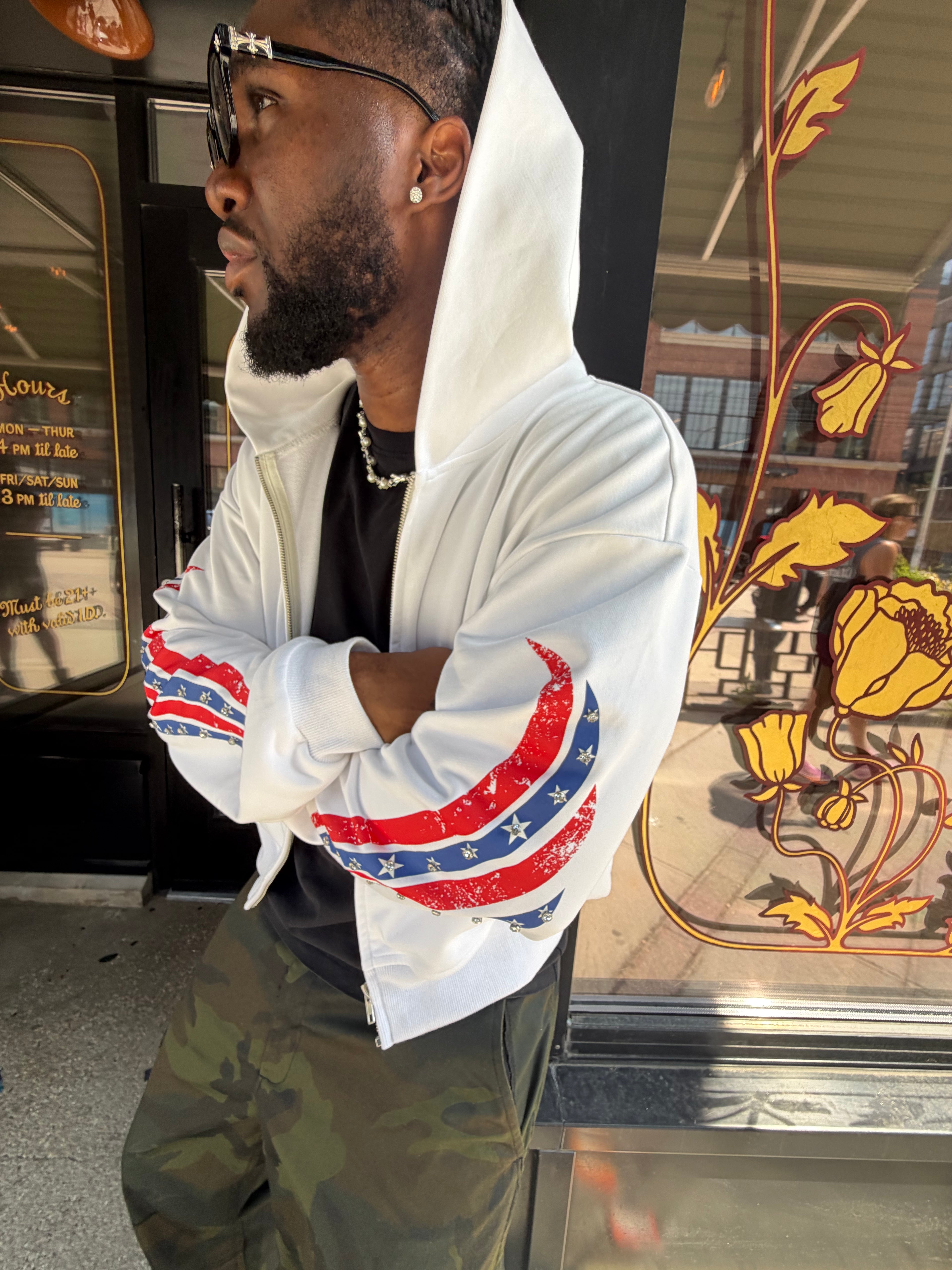 WHITE STAR HOODIE