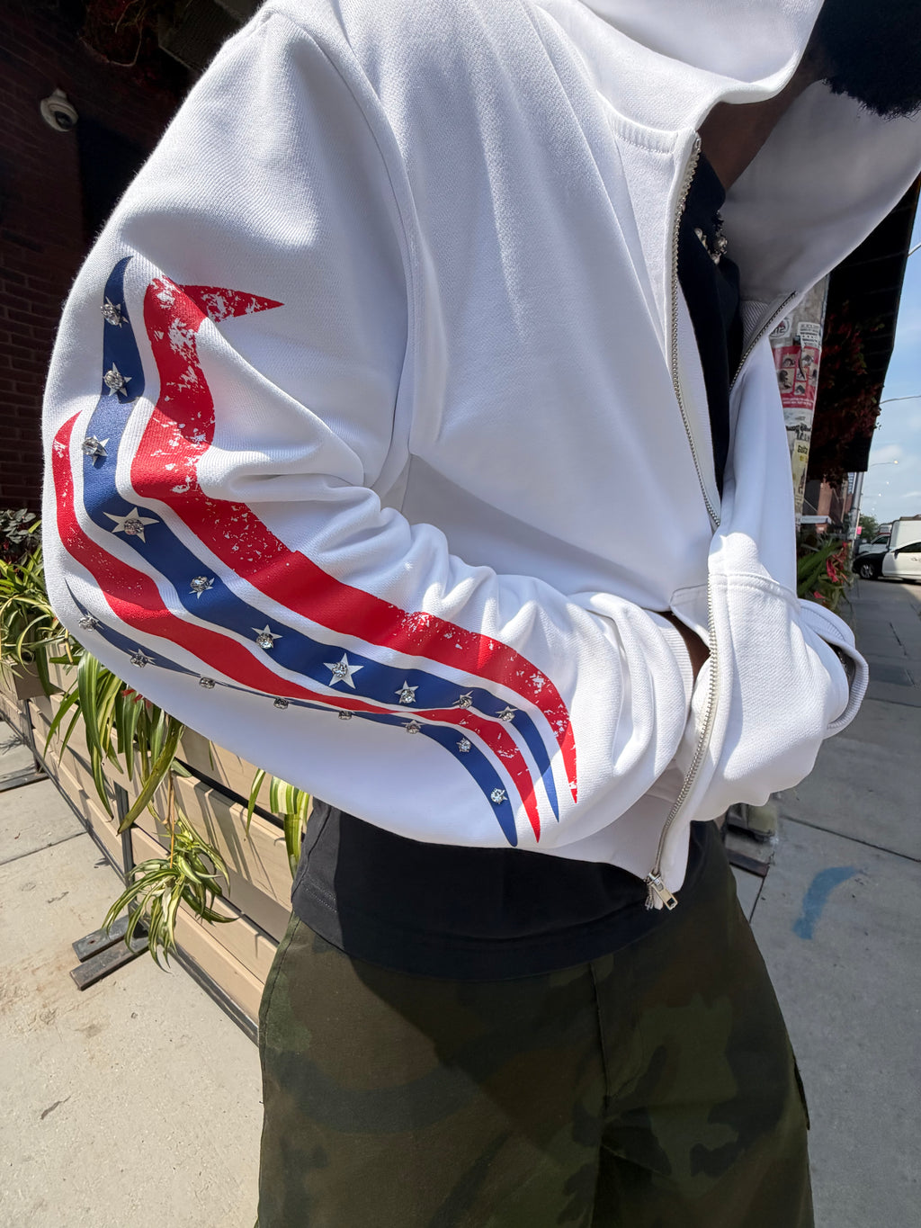 WHITE STAR HOODIE