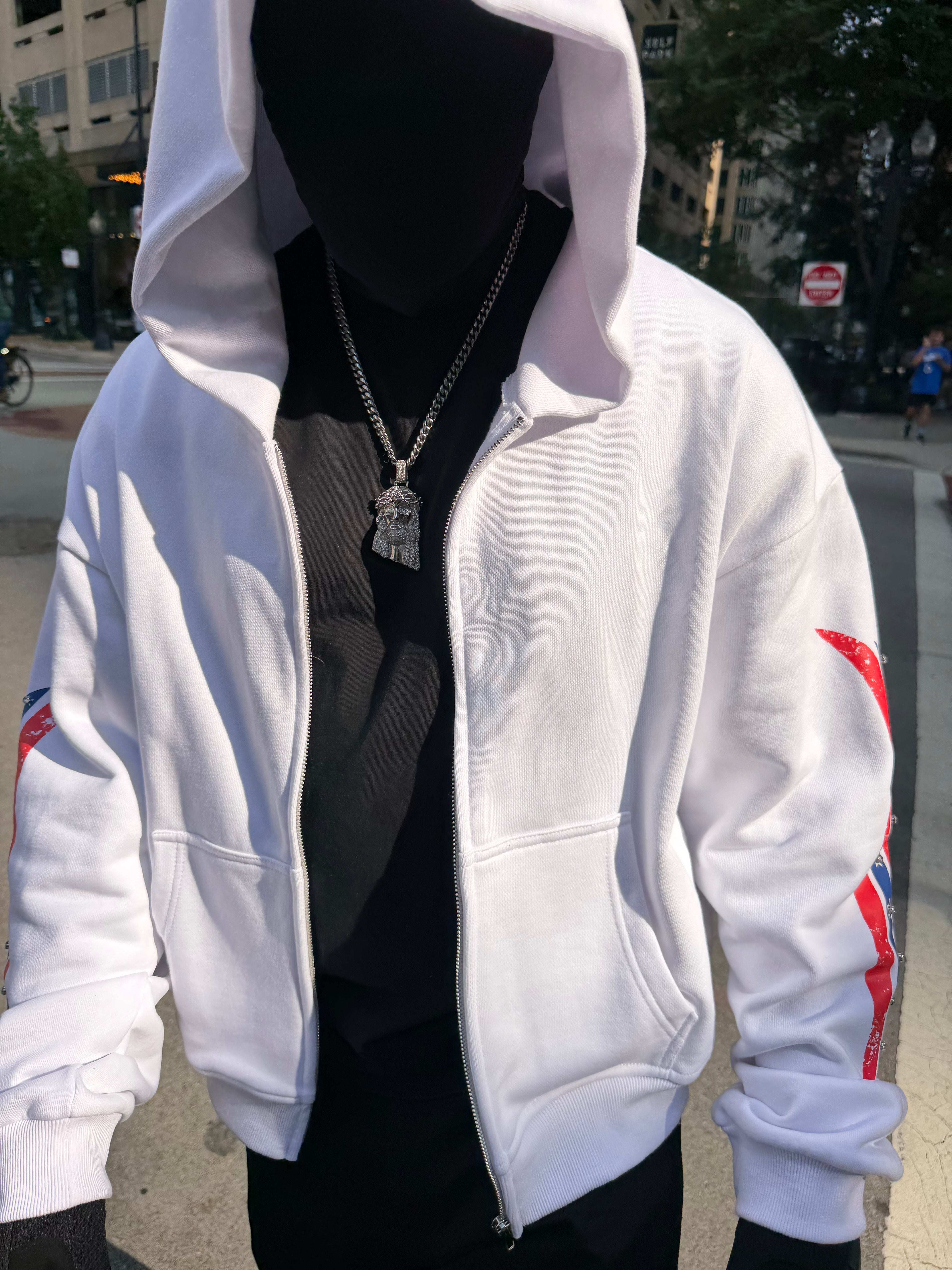 WHITE STAR HOODIE