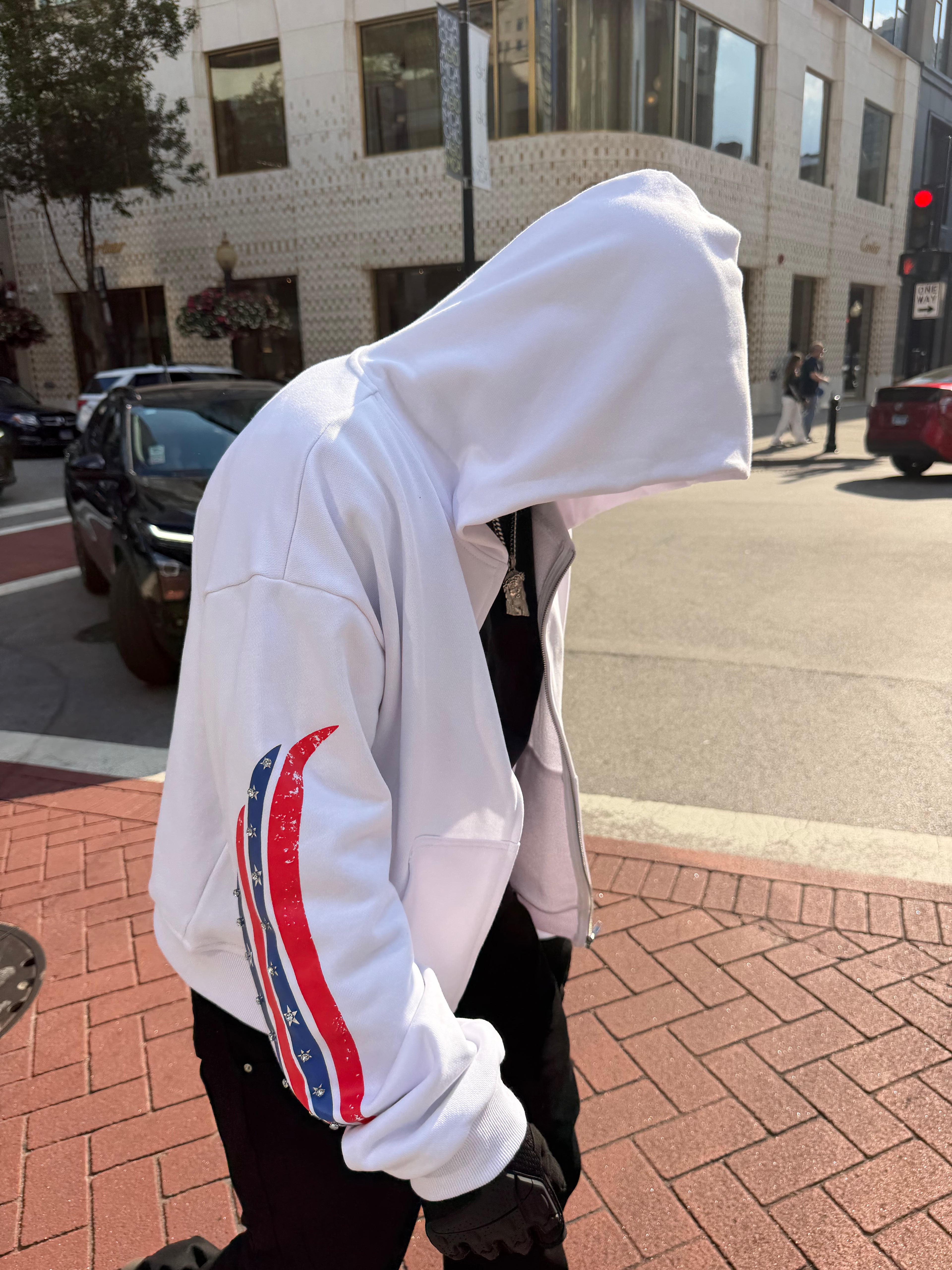 WHITE STAR HOODIE
